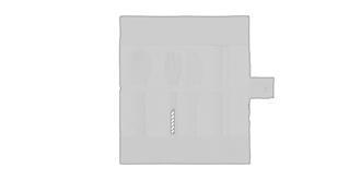 Set couverts en bambou de ligne naturel Copra - Impression sur fourchette