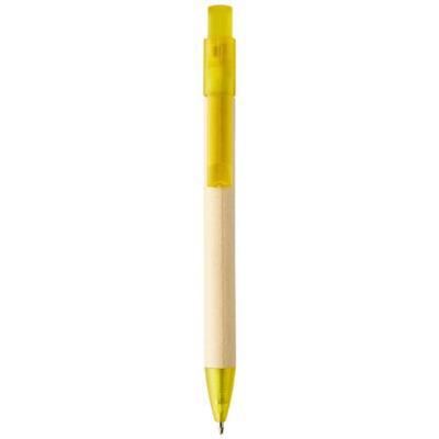OBG.PUB - Stylo à bille avec agrafe et pointe plastique Safs Jaune Stylo à bille avec agrafe et pointe plastique Safs Jaune