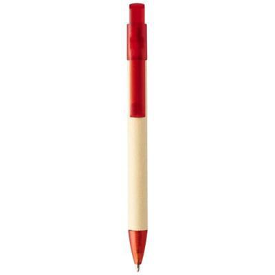 OBG.PUB - Stylo à bille avec agrafe et pointe plastique Safs Rouge Stylo à bille avec agrafe et pointe plastique Safs Rouge