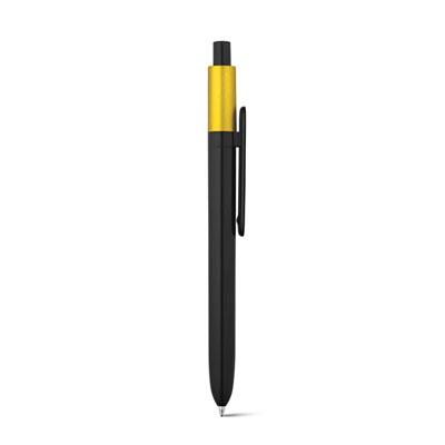 Stylo en plastique corps métallisé Electrolyse Jaune