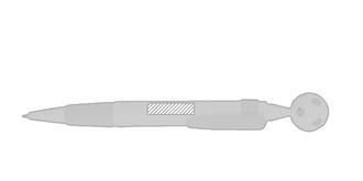 Stylo bicolore avec poussoir en forme de ballon Ba - Marquage Verso