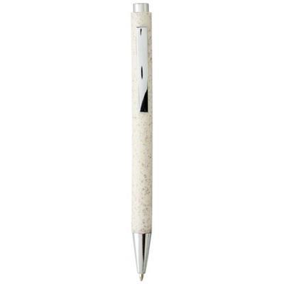 Stylo à bille rétractable à bouton-poussoir Tuas Beige