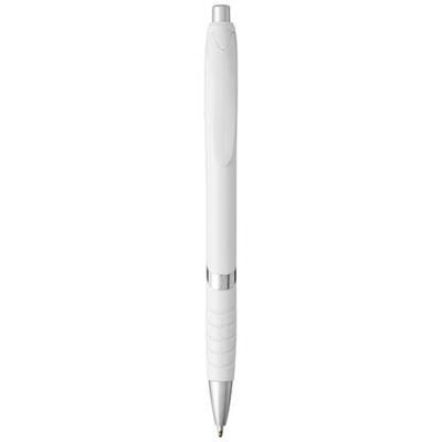 OBG.PUB - Stylo à bille avec grip en matière ABS Turbins Blanc Stylo à bille avec grip en matière ABS Turbins Blanc