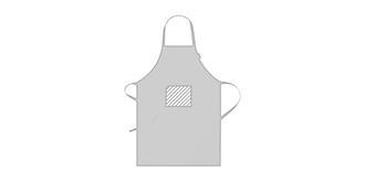 Tablier de cuisine en coton organique Rufus - Impression Poche