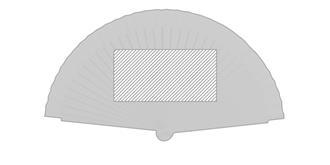 Éventail éco-design en bois/coton Dubert - Marquage Recto