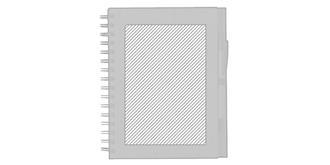 Carnet A5 avec couverture robuste en bambou Poler - Marquage Recto