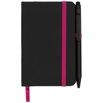 Carnet de notes A6 bicolore en plastique PU Edex Rose