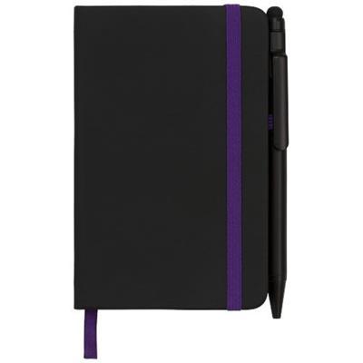 Carnet de notes A6 bicolore en plastique PU Edex Violet