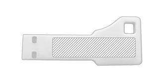 Clé USB en forme de clef GlossyKey - Marquage Recto