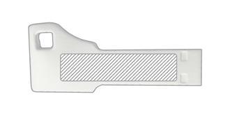 Clé USB en forme de clef GlossyKey - Marquage Verso