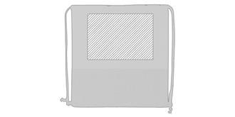 Sac à dos avec cordons en matière naturel Gassin - Marquage Recto