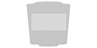 Gobelet recyclable en plastique de 375ml Aranis - Marquage autour