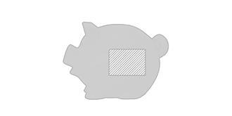 Tirelire en plastique en forme de cochon Marfil - Marquage Recto