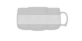 Mug simple paroi en plastique 300 ml Classics - Marquage autour