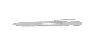 Stylos à bille encre bleue en aluminium Loko - Marquage Recto