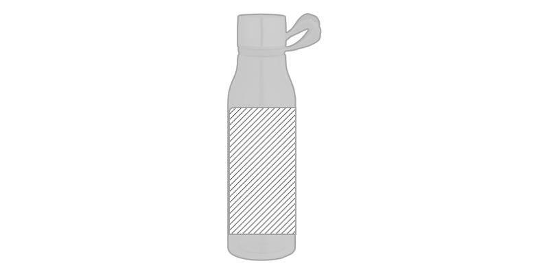 OBG.PUB - Gourde de 590 ml en PET avec petite sangle Sen - Marquage Recto Gourde de 590 ml en PET avec petite sangle Sen - Marquage Recto