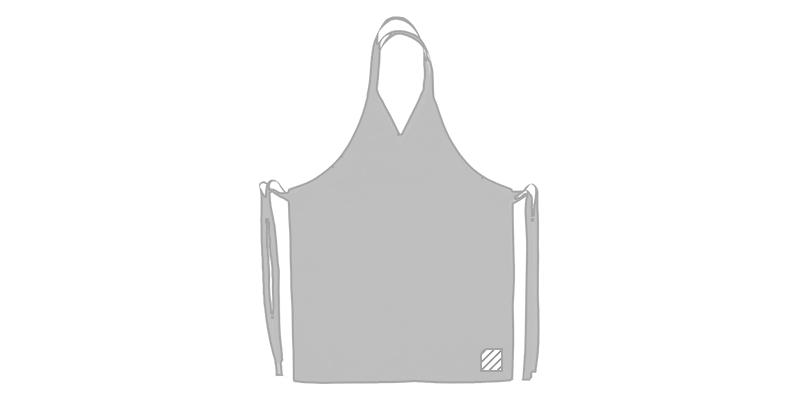 OBG.PUB - Tablier large avec col V en coton Varong - Marquage Recto Tablier large avec col V en coton Varong - Marquage Recto