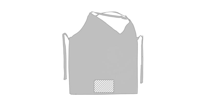 OBG.PUB - Tablier de cuisine asymétrique en coton Andira - Marquage Recto Tablier de cuisine asymétrique en coton Andira - Marquage Recto