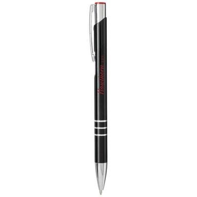 Stylo à bille coloré laser en aluminium Moneto Rouge