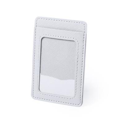 Porte-cartes avec portefeuille en similicuir Beson Blanc