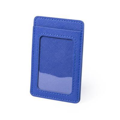 Porte-cartes avec portefeuille en similicuir Beson Bleu