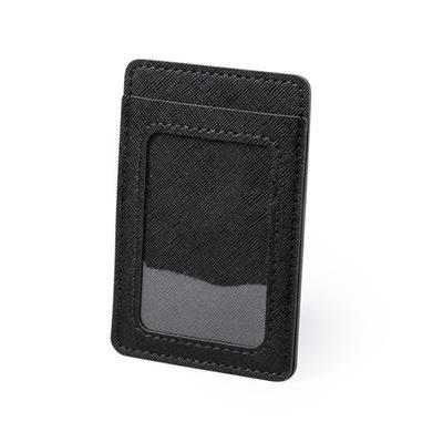 Porte-cartes avec portefeuille en similicuir Beson Noir