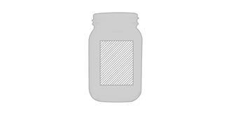 Pot multi-usage transparent en verre Drunaxas - Marquage Recto