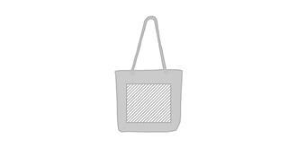 Sac shopping bicolore en coton/polyester Holfoxy - Marquage Recto