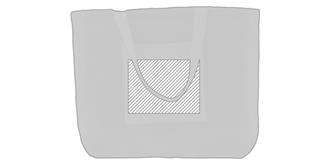 Sac cabas en jute avec des anses en coton Farusti - Marquage Recto