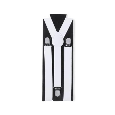 Bretelles en matière polyester de couleur sobre AQ Blanc