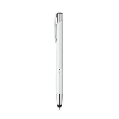 OBG.PUB - Stylo multifonction avec clip en métal Iron Blanc Stylo multifonction avec clip en métal Iron Blanc