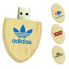 OBG PUB - Clé USB en bois ovale Memphis