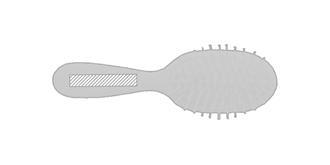 Brosse à cheveux en paille de blé Denillys - Impression sur poignée