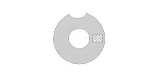 Matelas en PVC en forme de donut Kalis - Impression Droite