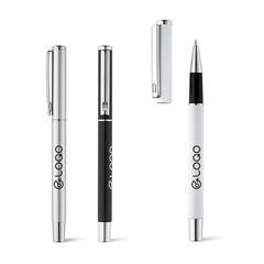 OBG PUB - Stylo en métal brillant avec capuchon Nespac