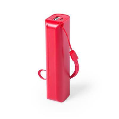 OBG.PUB - Power-bank 1 200 mAh robuste en plastique Boltek Rouge Power-bank 1 200 mAh robuste en plastique Boltek Rouge