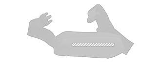 Sac banane taille moyenne en lycra Wattel - Marquage Recto