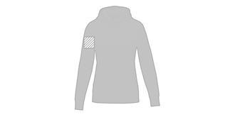 Sweat à capuche pour femme en coton Sharon - Marquage manche droite