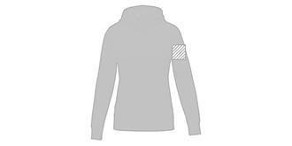 Sweat à capuche pour femme en coton Sharon - Marquage manche gauche