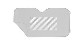 Pare-soleil en coloris argent métallisé Belgio - Marquage Recto