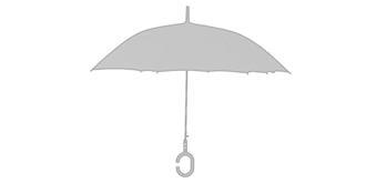 Parapluie avec huit panneaux résistant Halium - Impression sur poignée