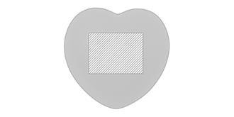 Balle antistress en forme de coeur Ventery - Marquage Verso