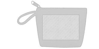 Porte-monnaie stylé en coton Narses - Marquage Verso