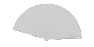 Éventail en fibre de bambou et en RPET Lencers - Impression baguette eventail