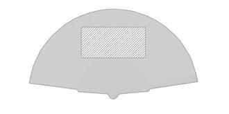 Éventail en fibre de bambou et en RPET Lencers - Marquage Recto