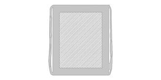 Sac à dos en coton biologique avec cordon 5L Arist - Marquage Recto