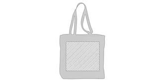 Sac Shopping zippé coton 320 g/m² Ningo - Marquage Recto