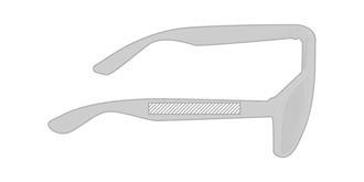 Lunettes de Soleil en fibre bambou/PP Kiltan - Marquage branche gauche