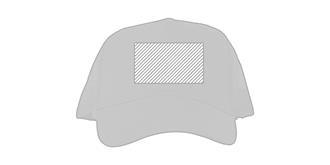 Casquette à 5 panneaux en matière polyester Claque - A l'avant