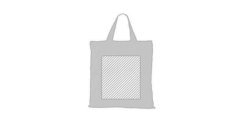 OBG.PUB - Sac shopping en coton léger 100 gr/m² Vandza - Marquage Recto Sac shopping en coton léger 100 gr/m² Vandza - Marquage Recto